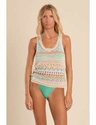 Openwork beach tank top