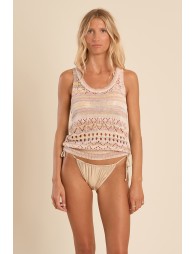 Openwork beach tank top