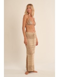 Long crochet beach skirt