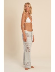 Longue jupe de plage en crochet