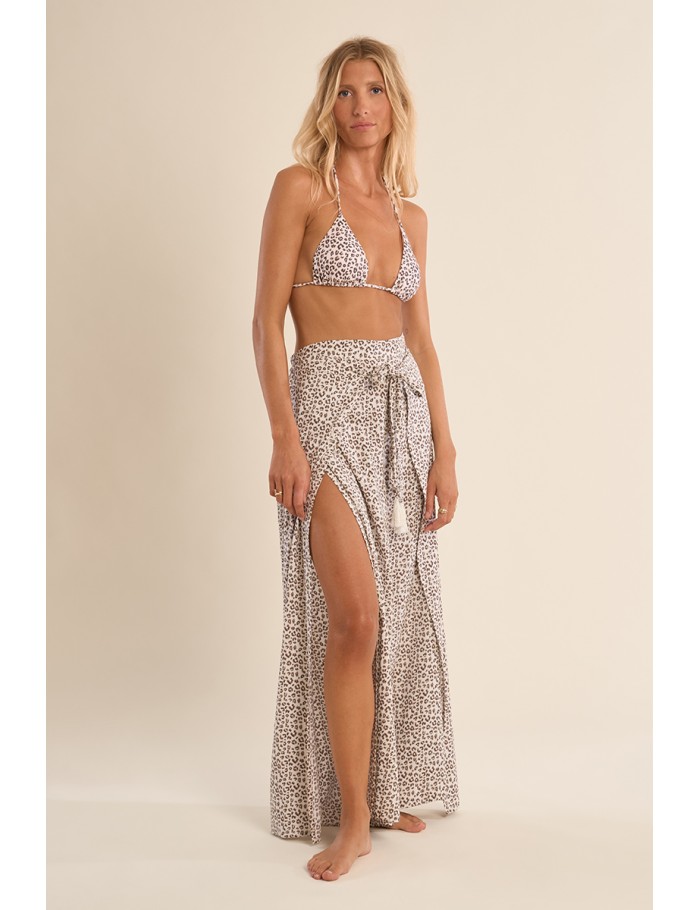 Pantalon fluide, imprimé léopard