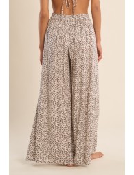 Flowing trousers, leopard print