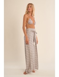 Flowing trousers, leopard print