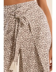 Pantalon fluide, imprimé léopard