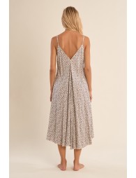 Longue robe fluide, imprimée léopard