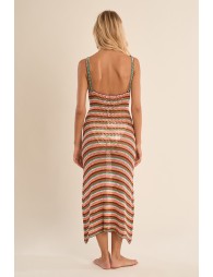 Robe de plage en maille crochet