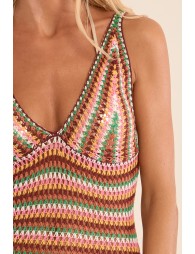 Crochet knit beach dress