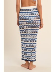 Long crochet skirt, sailor shirt