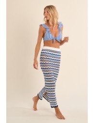 Long crochet skirt, sailor shirt