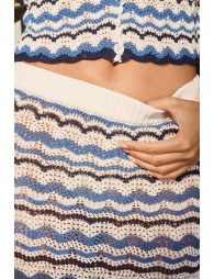 Falda larga, multicolor, crochet.