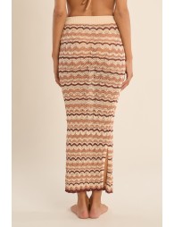 Longue jupe en crochet, marinière