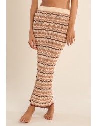 Long crochet skirt, sailor shirt