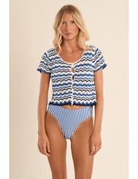 Crochet cardigan, sailor shirt