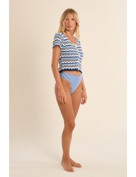 Crochet cardigan, sailor shirt