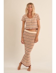 Gilet en crochet, marinière