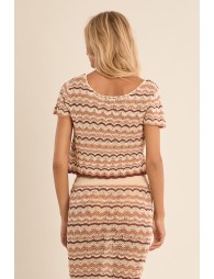 Gilet en crochet, marinière