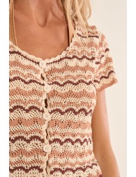 Gilet en crochet, marinière