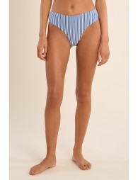 -High-waisted bikini bottoms, striped