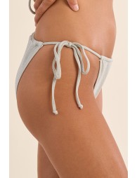 Iridescent bikini bottoms, to tie at the sides