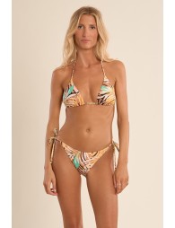 Top de bikini triángulo, con estampado.