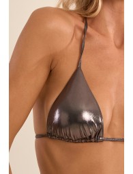 Bikini top, metallic effect