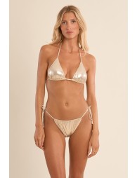 Haut de maillot de bain, effet métallisé