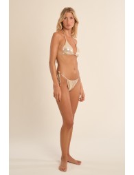 Bikini top, metallic effect