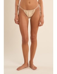 Bas de maillot de bain réglable, effet métallisé