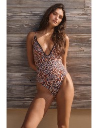 Maillot de bain une pièce, imprimé animalier