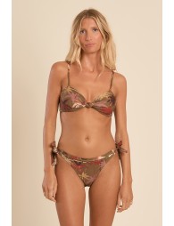 Printed bikini top