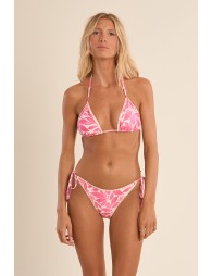 Printed triangle bikini top