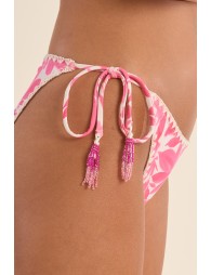 Braguita de bikini con lazos ajustables y estampado.