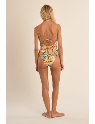 Maillot de bain une pièce, imprimé tropical