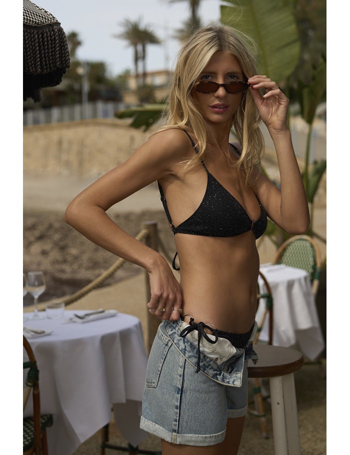 Haut de maillot de bain, pailleté