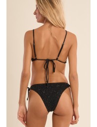 Top de bikini triángulo, en tejido brillante.
