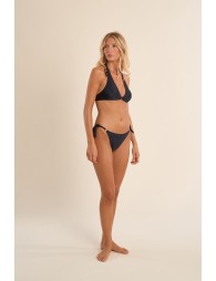 Top de bikini triángulo, en tejido brillante.