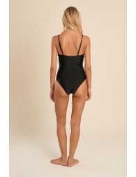 One-piece swimsuit, pearl detail