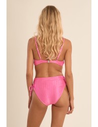 Top de bikini tipo bralette triangular, detalle lazada.