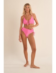 Bas de maillot à lacets, côtelé