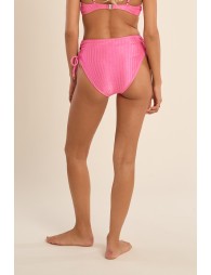 Lace-up bikini bottoms, ribbed