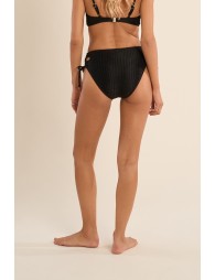 Lace-up bikini bottoms, ribbed