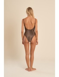 One-piece swimsuit, iridescent