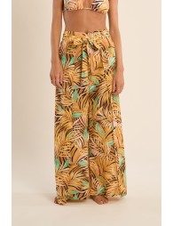 Pantalón de mujer largo, con lazada.