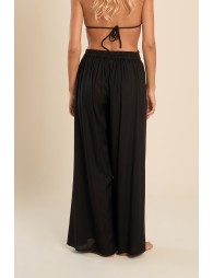 Pantalon large ceinture à nouer