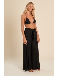 Pantalon large ceinture à nouer