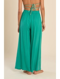 Pantalon large ceinture à nouer