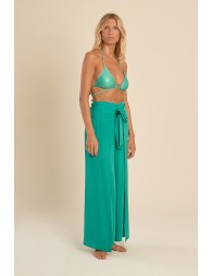 Pantalon large ceinture à nouer