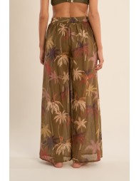 Pantalón de mujer largo, con lazada.