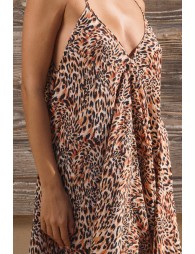 Longue robe fluide, imprimée