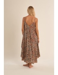 Long, flowing, printed dress